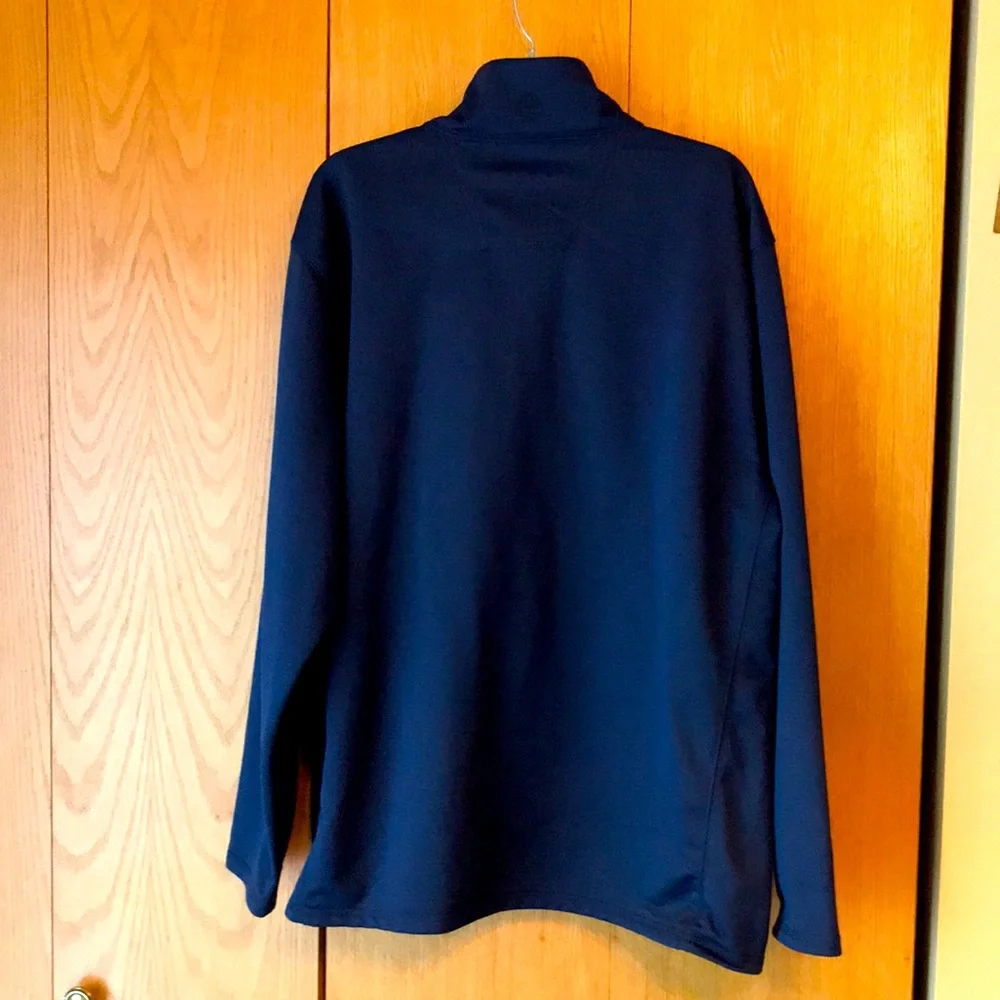 Timberland 1/4 zip XL woven mesh navy blue sport performance pullover shirt EUC